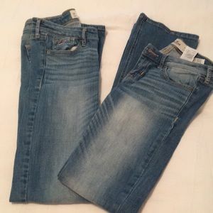 2 PAIRS of Hollister jeans size 0R.